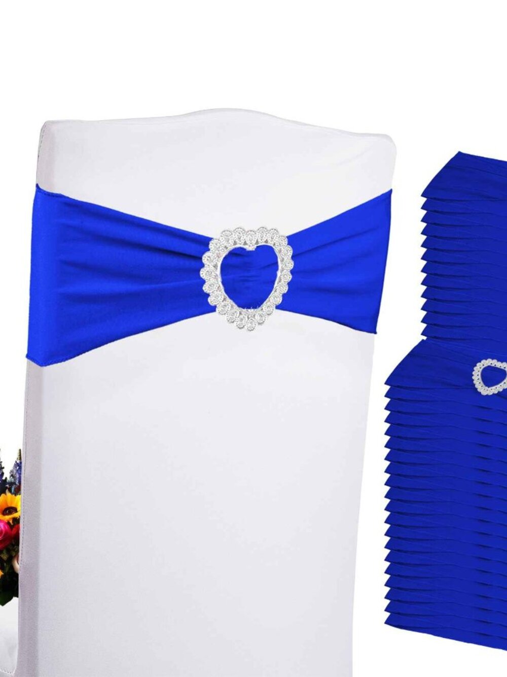 VitalCozy 10 Pcs Spandex Chair Sashes N945-1